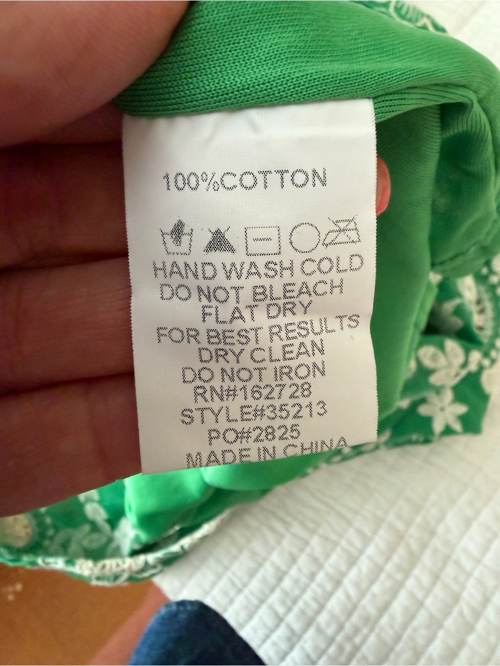 Green Crochet-Accent Mini Dress with Ruffle Sleeves 19”PTP and 34 in length. - Picture 4 of 4